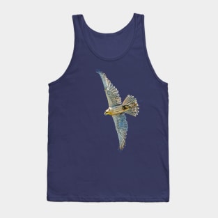 Falconers hybrid Gyr falcon in flight Tank Top